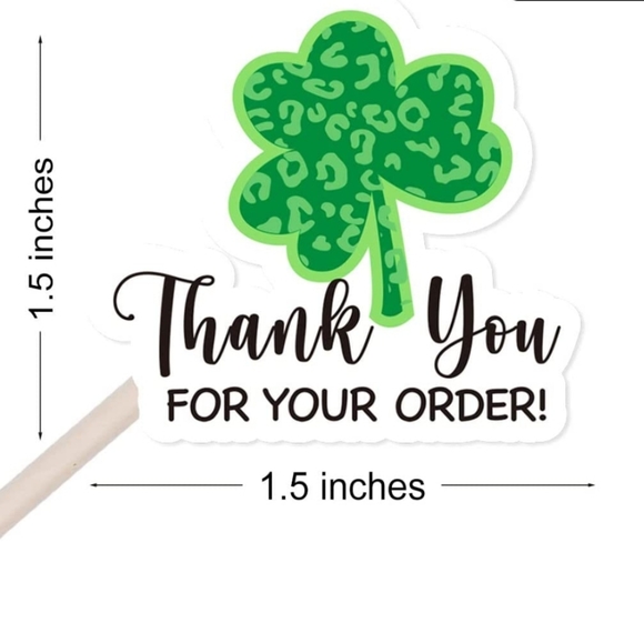 50 ct. Thank You for Your Order Patrick's Day Sticker  Cute Business Sti… - Picture 1 of 8